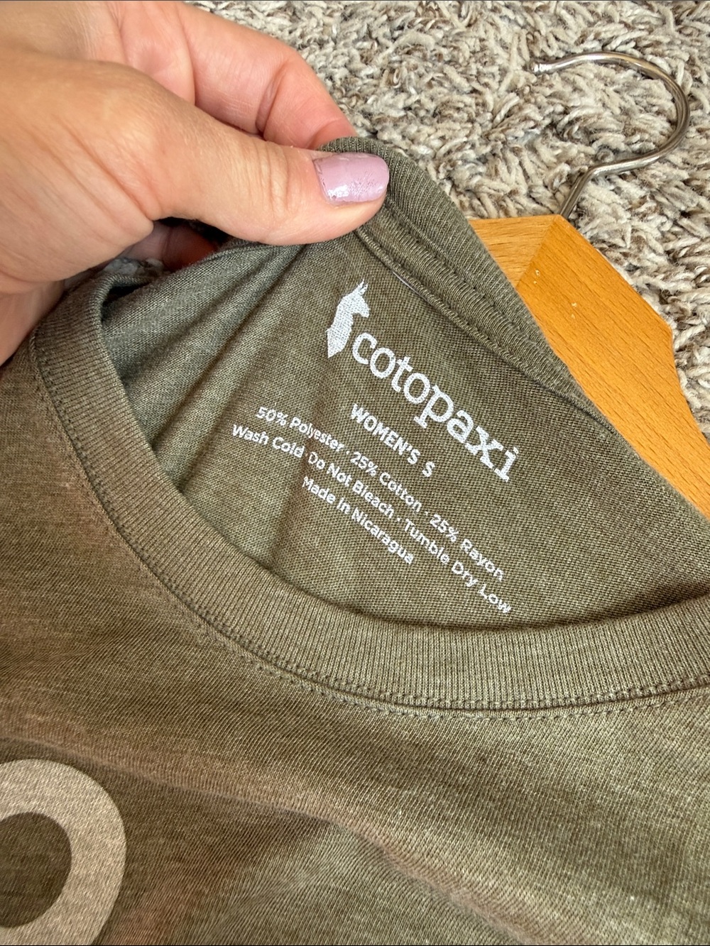 Cotopaxi Short Sleeve Tee Shirt Do Good Olive Green Womens Small - Picture 6 of 7